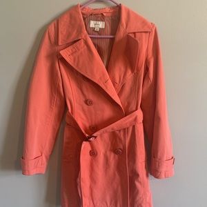 Peach/Coral Trench Coat